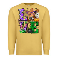 Antique Gold love cow halloween tbw Premium Sweatshirt - texasbilliewilder