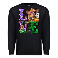 Black love cow halloween tbw Premium Sweatshirt - texasbilliewilder