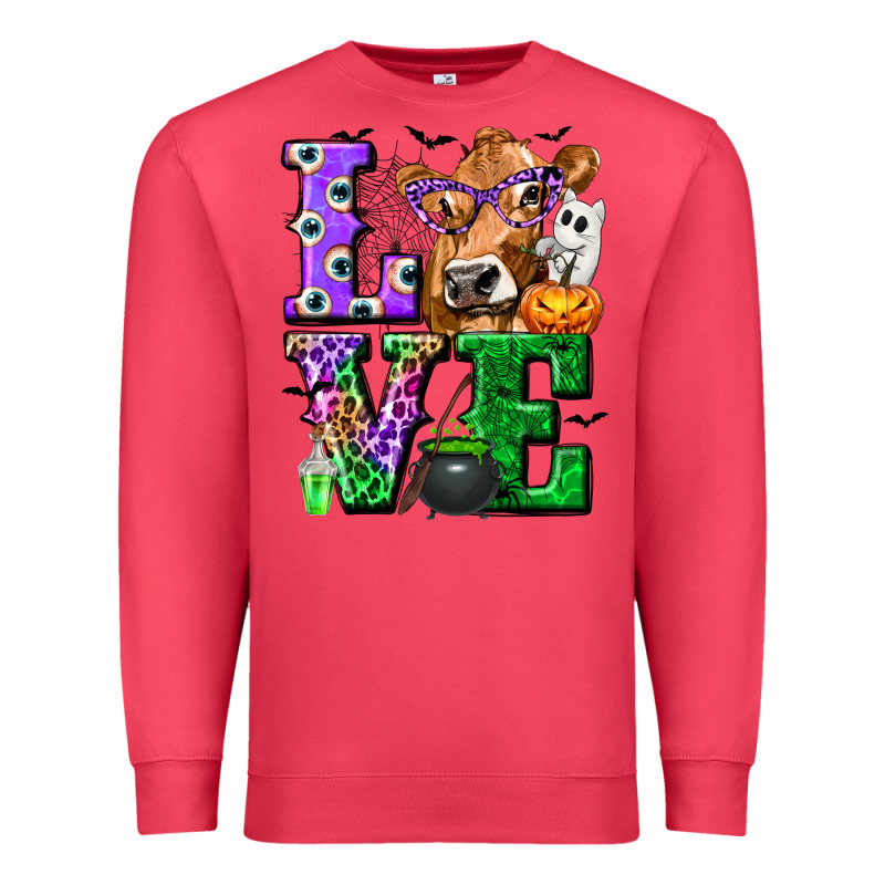 Love Cow Halloween Tbw Premium Sweatshirt by texasbilliewilder | Teevron