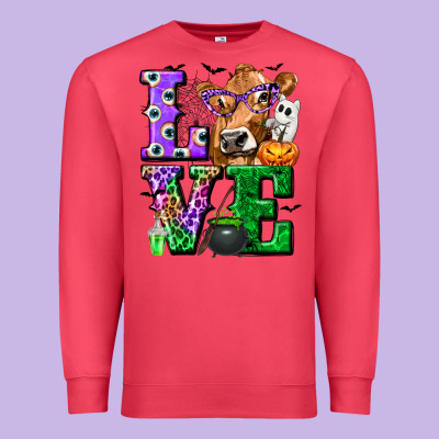 Love Cow Halloween Tbw Premium Sweatshirt Designed By Texasbilliewilder