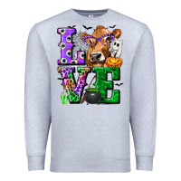 Heather Grey love cow halloween tbw Premium Sweatshirt - texasbilliewilder