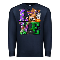 Navy love cow halloween tbw Premium Sweatshirt - texasbilliewilder