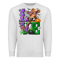 Oatmeal Heather love cow halloween tbw Premium Sweatshirt - texasbilliewilder