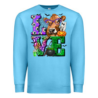 Ocean Blue love cow halloween tbw Premium Sweatshirt - texasbilliewilder