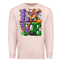 Pale Pink love cow halloween tbw Premium Sweatshirt - texasbilliewilder