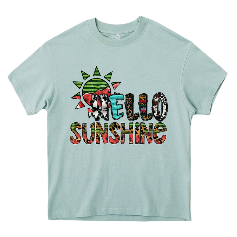 Hello Sunshine Heavy Core Tee by SublimationCraftShop | Teevron