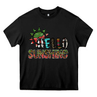 Black hello sunshine Heavy Core Tee - SublimationCraftShop