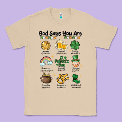 God Says You Are St Patrick's Day Classic Tee Designed By Maliassmallbusiness