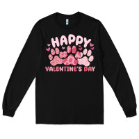 Black happy valentine's day Long Sleeve Tee - MaliasSmallBusiness