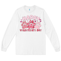 White happy valentine's day Long Sleeve Tee - MaliasSmallBusiness