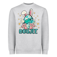 Heather Grey boujee  easter  egg Heavyweight Sweatshirt - MaliasSmallBusiness