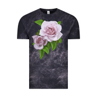 Cloud Black Silver Lining Rose Vintage Tee - LillyAllenDesigns