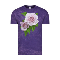 Cloud Purple Silver Lining Rose Vintage Tee - LillyAllenDesigns