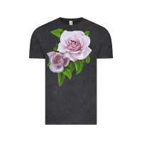 Vintage Black Silver Lining Rose Vintage Tee - LillyAllenDesigns