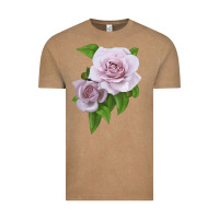 Vintage Coffee Silver Lining Rose Vintage Tee - LillyAllenDesigns