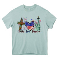 Arona Faith love Freedom 4th of july Heavy Core Tee - CowGirlArtShop