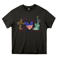 Asphalt Faith love Freedom 4th of july Heavy Core Tee - CowGirlArtShop