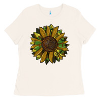Bone camouflage flitter sunflowers Ladies Tee - RanaPortraitStore