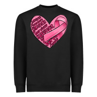 Black heart breast cancer Heavyweight Sweatshirt - MaliasSmallBusiness