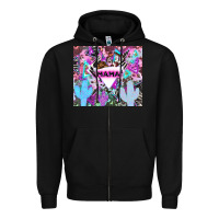 Black mama cowboy western animal pattern neon Zipper Hoodie - LillyAllenDesigns