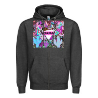 Charcoal Heather mama cowboy western animal pattern neon Zipper Hoodie - LillyAllenDesigns