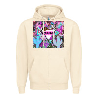 Sandshell mama cowboy western animal pattern neon Zipper Hoodie - LillyAllenDesigns