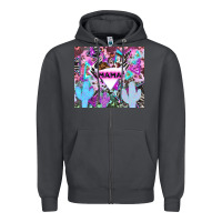 Smoke mama cowboy western animal pattern neon Zipper Hoodie - LillyAllenDesigns