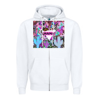 White mama cowboy western animal pattern neon Zipper Hoodie - LillyAllenDesigns