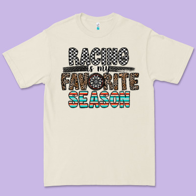 Racing Is My Favorite Season Premium Tee Designed By Cowhidedigitalart