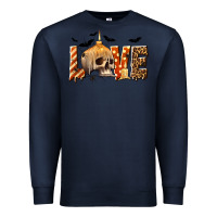 Navy Halloween Love Premium Sweatshirt - texasbilliewilder
