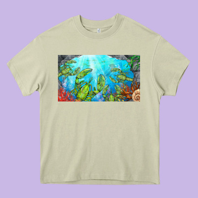 Lobster Sippy Cup Heavy Core Tee Designed By Barkaloodesign