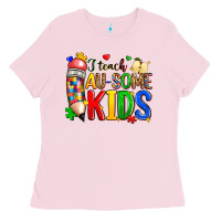 Bubblegum Pink i teach au some kids Ladies Tee - Zillion Design Studio