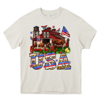 Cream Barn in the USA Heavy Core Tee - Neo Western