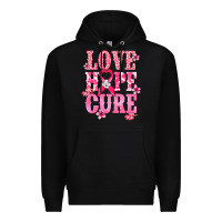 Black Love Hope Cure Cancer Awareness Premium Hoodie - HowdyJamesFarm