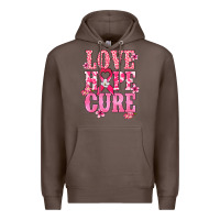 Coffee Love Hope Cure Cancer Awareness Premium Hoodie - HowdyJamesFarm
