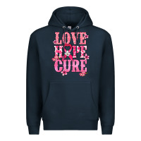 Navy Love Hope Cure Cancer Awareness Premium Hoodie - HowdyJamesFarm