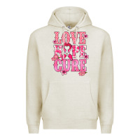Oatmeal Heather Love Hope Cure Cancer Awareness Premium Hoodie - HowdyJamesFarm