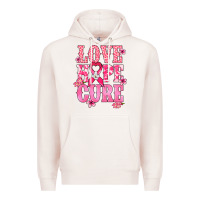 Pale Pink Love Hope Cure Cancer Awareness Premium Hoodie - HowdyJamesFarm