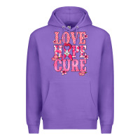 Purple Love Hope Cure Cancer Awareness Premium Hoodie - HowdyJamesFarm