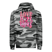 Slate Camo Love Hope Cure Cancer Awareness Premium Hoodie - HowdyJamesFarm