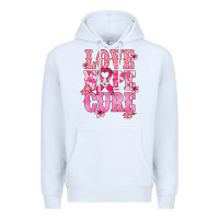 White Love Hope Cure Cancer Awareness Premium Hoodie - HowdyJamesFarm