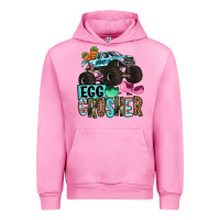 Fuchsia Pink Easter Day Monster truck Easter egg crusher Urban Hoodie - OliviaCreatesArt