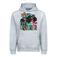 Heather Grey Easter Day Monster truck Easter egg crusher Urban Hoodie - OliviaCreatesArt