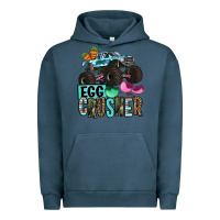 Pigment Midnight Navy Easter Day Monster truck Easter egg crusher Urban Hoodie - OliviaCreatesArt