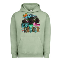 Pigment Oil Green Easter Day Monster truck Easter egg crusher Urban Hoodie - OliviaCreatesArt