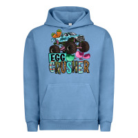 Pigment Pebble Blue Easter Day Monster truck Easter egg crusher Urban Hoodie - OliviaCreatesArt