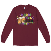Burgundy mardi gras drinking team Long Sleeve Tee - MaliasSmallBusiness