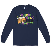Navy mardi gras drinking team Long Sleeve Tee - MaliasSmallBusiness
