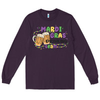 Plum mardi gras drinking team Long Sleeve Tee - MaliasSmallBusiness