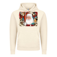 Vintage Artic cowhide santa cookie socks background Vintage Hoodie - AdoDesignShop
